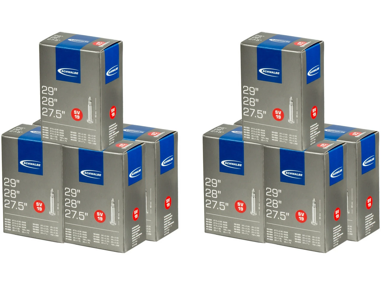 Schwalbe Chambre à Air 19 Pour 27,5" / 28" /29" - 10 Pièces 3 Schwalbe Chambre à Air 19 Pour 27,5" / 28" /29" - 10 Pièces