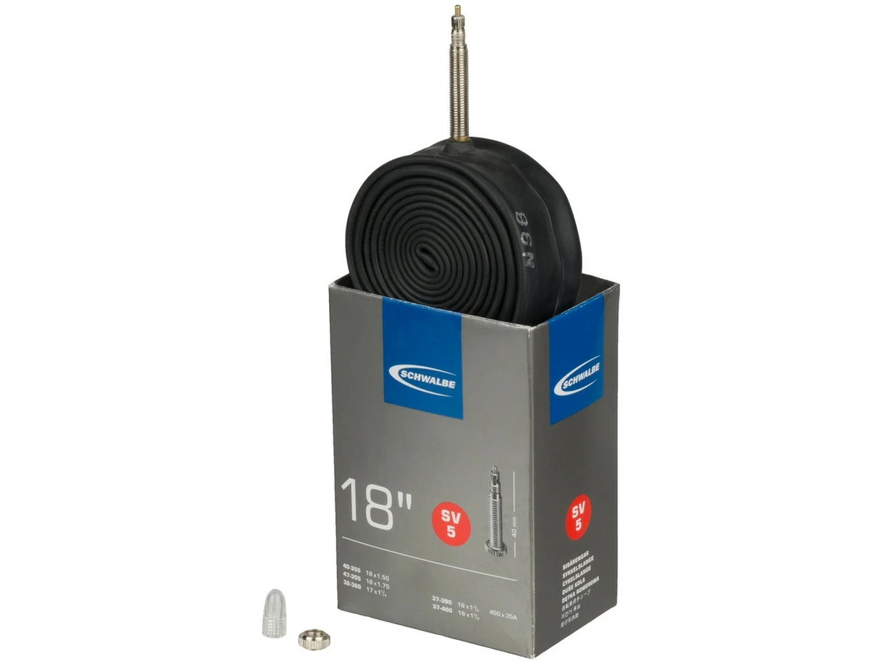 Schwalbe Chambre à Air 5 Pour 18" 3 Schwalbe Chambre à Air 5 Pour 18"