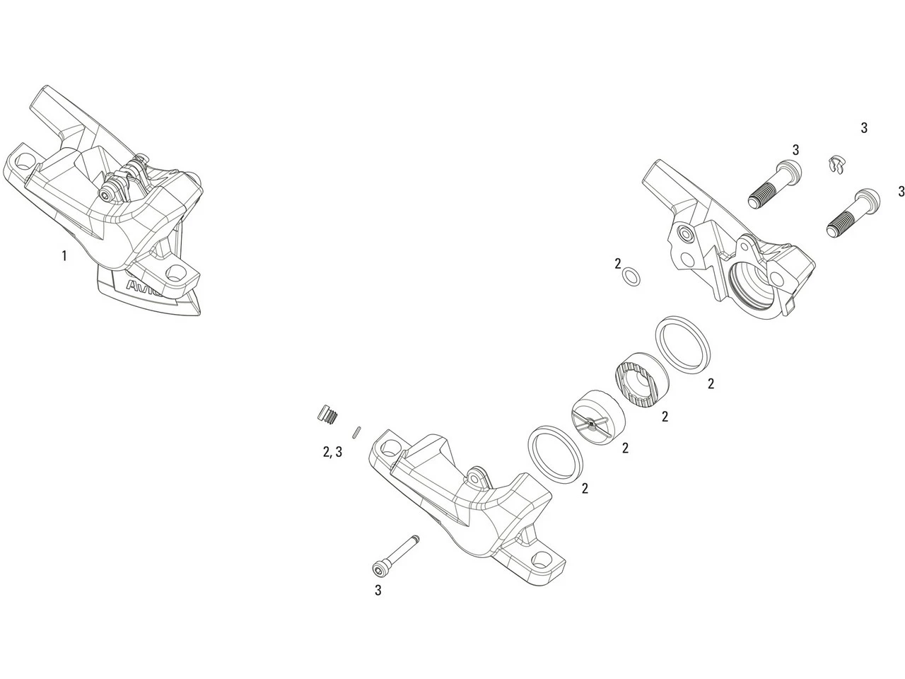 SRAM Pièces Détachées Pour Étrier De Frein Level T 3 SRAM Pièces Détachées Pour Étrier De Frein Level T