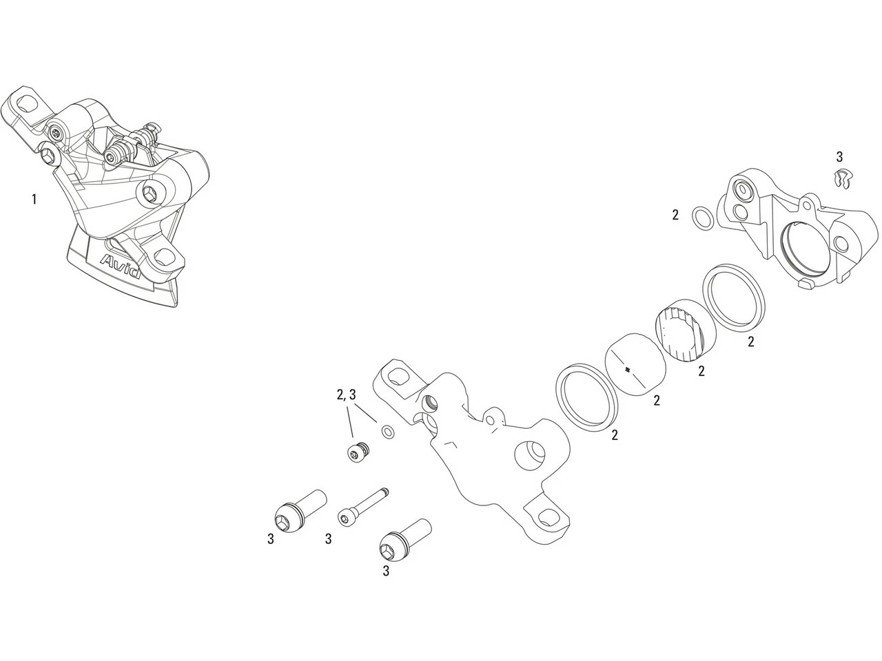 SRAM Pièces Détachées Pour Étrier De Frein Level TL 3 SRAM Pièces Détachées Pour Étrier De Frein Level TL