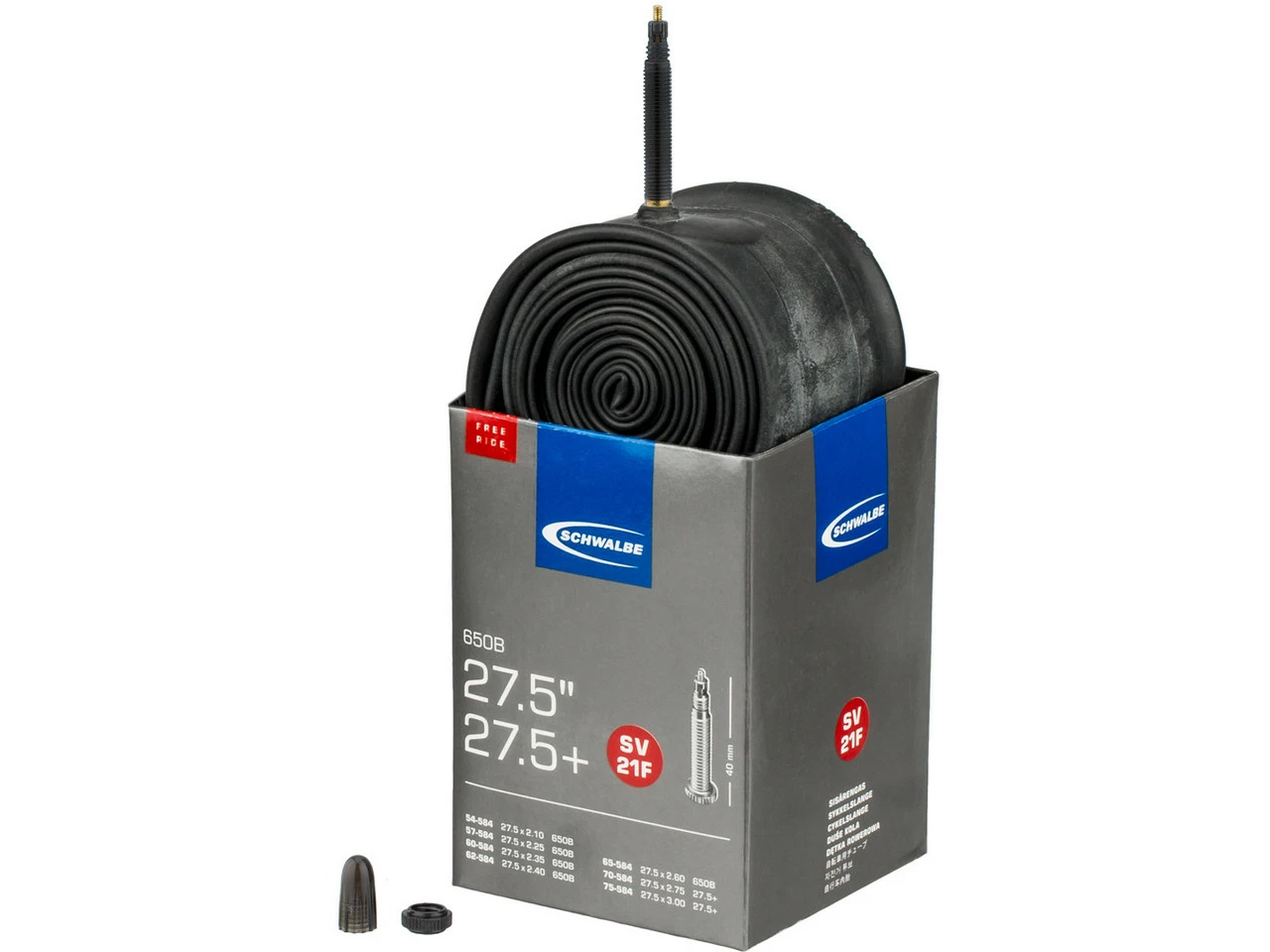 Schwalbe Chambre à Air 21F Pour 27,5+ Freeride 3 Schwalbe Chambre à Air 21F Pour 27,5+ Freeride