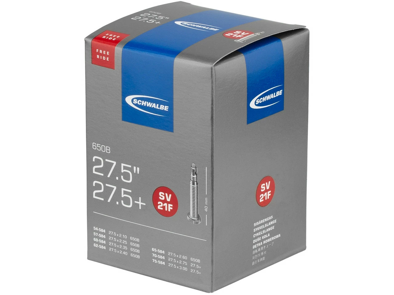 Schwalbe Chambre à Air 21F Pour 27,5+ Freeride 4 Schwalbe Chambre à Air 21F Pour 27,5+ Freeride – Image 2