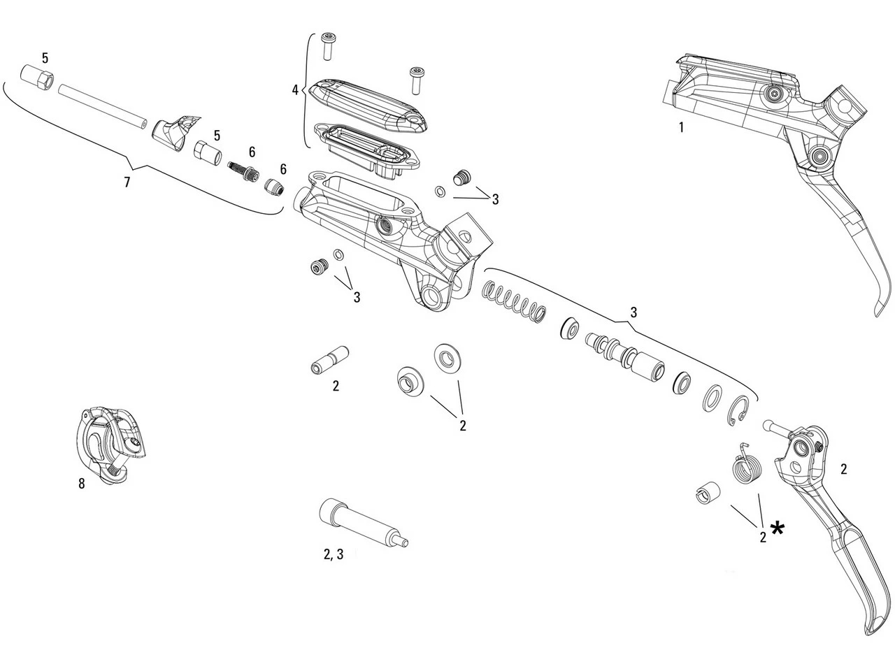 SRAM Pièces Détachées Pour Levier De Frein Level TLM 3 SRAM Pièces Détachées Pour Levier De Frein Level TLM