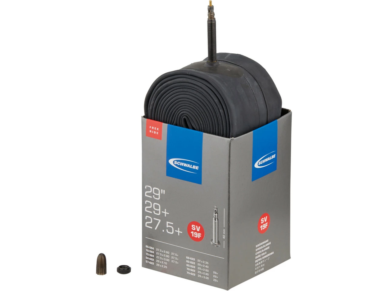 Schwalbe Chambre à Air 19F Pour 27,5+/ 29/ 29+ 3 Schwalbe Chambre à Air 19F Pour 27,5+/ 29/ 29+