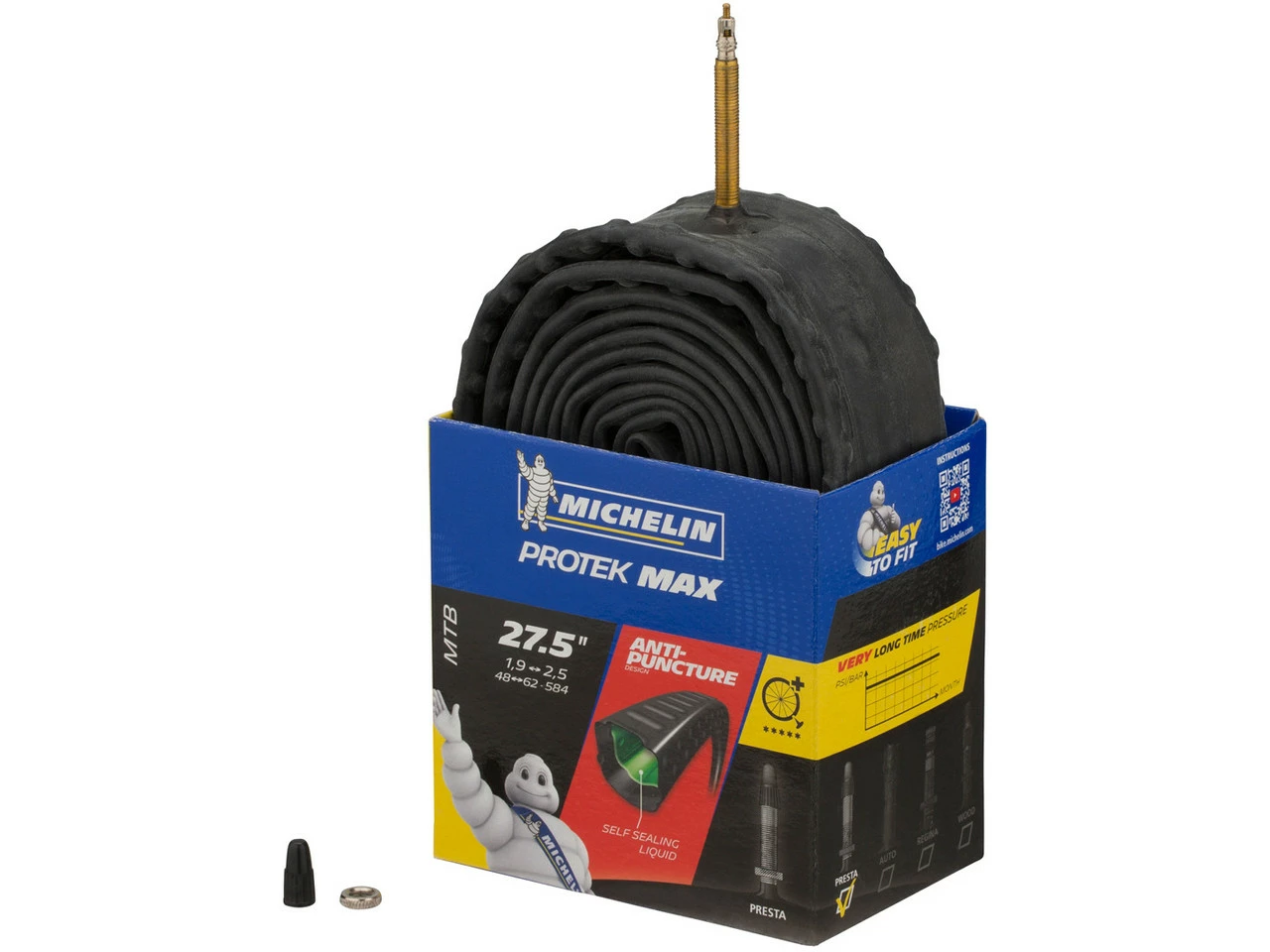 Michelin Chambre à Air B4 Protek Max VTT Pour 27,5" 3 Michelin Chambre à Air B4 Protek Max VTT Pour 27,5"