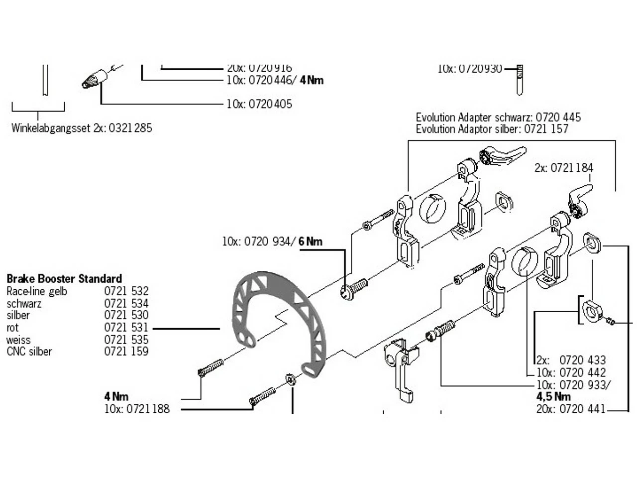 MAGURA Vis De Fixation Centrales Pour Adaptateurs EVO2 / Evolution 4 MAGURA Vis De Fixation Centrales Pour Adaptateurs EVO2 / Evolution – Image 2